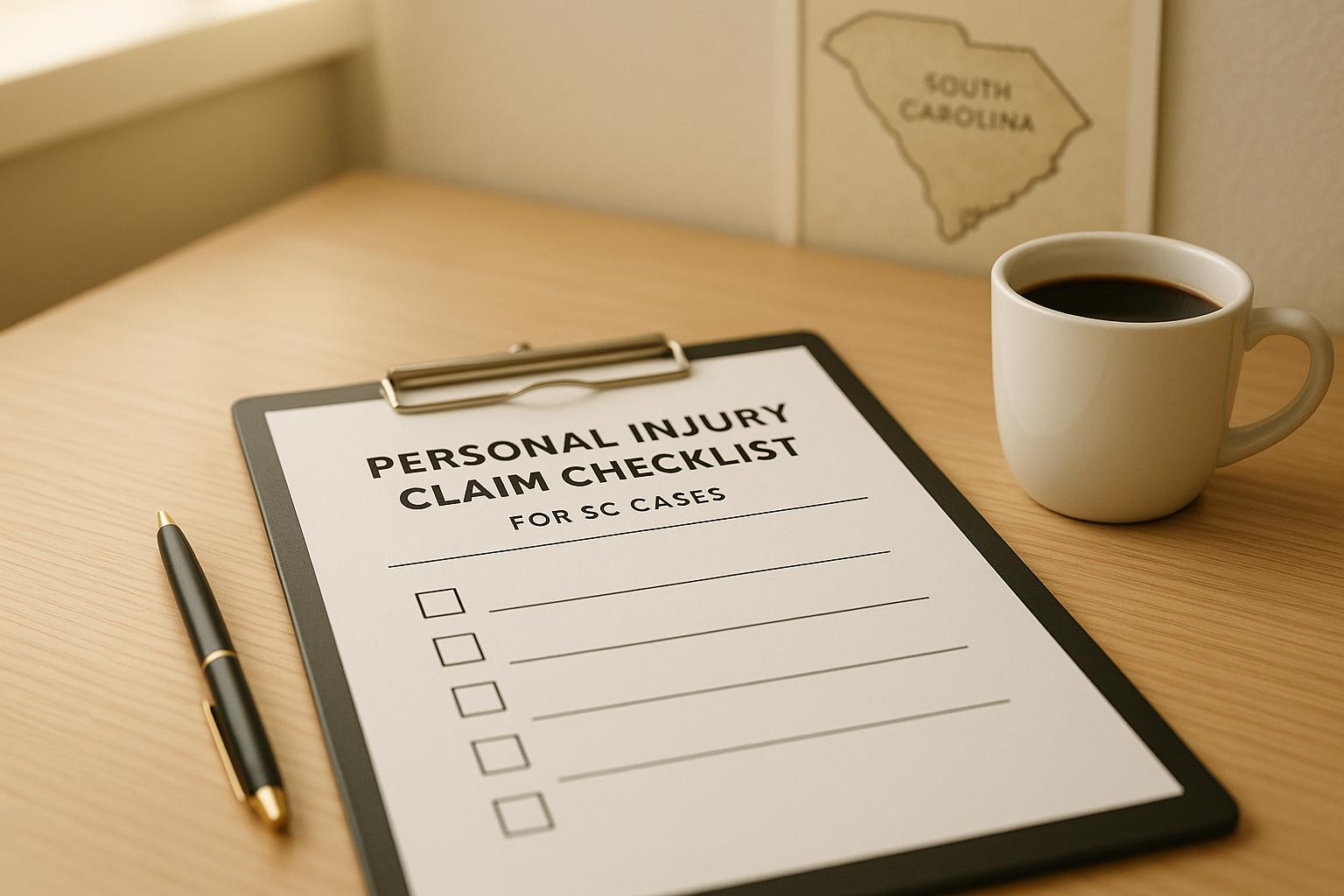 Personal Injury Claim Checklist for SC Cases